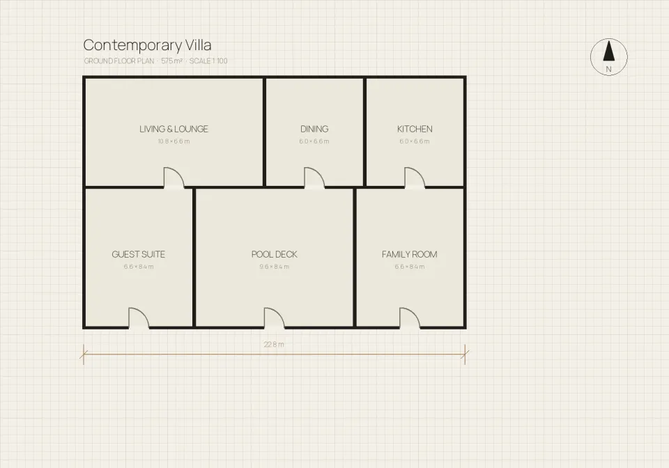 Villa ground floor plan